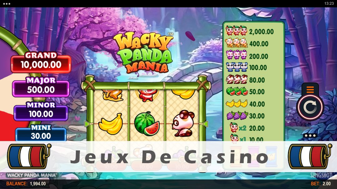 Démo de la machine à sous Wacky Panda Mania