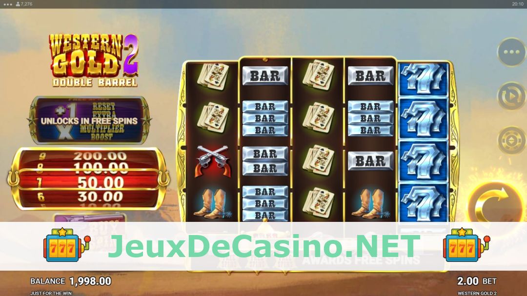 Démo de la machine à sous Western Gold 2 Double Barrel