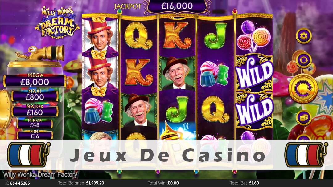 Démo de la machine à sous Willy Wonka Dream Factory