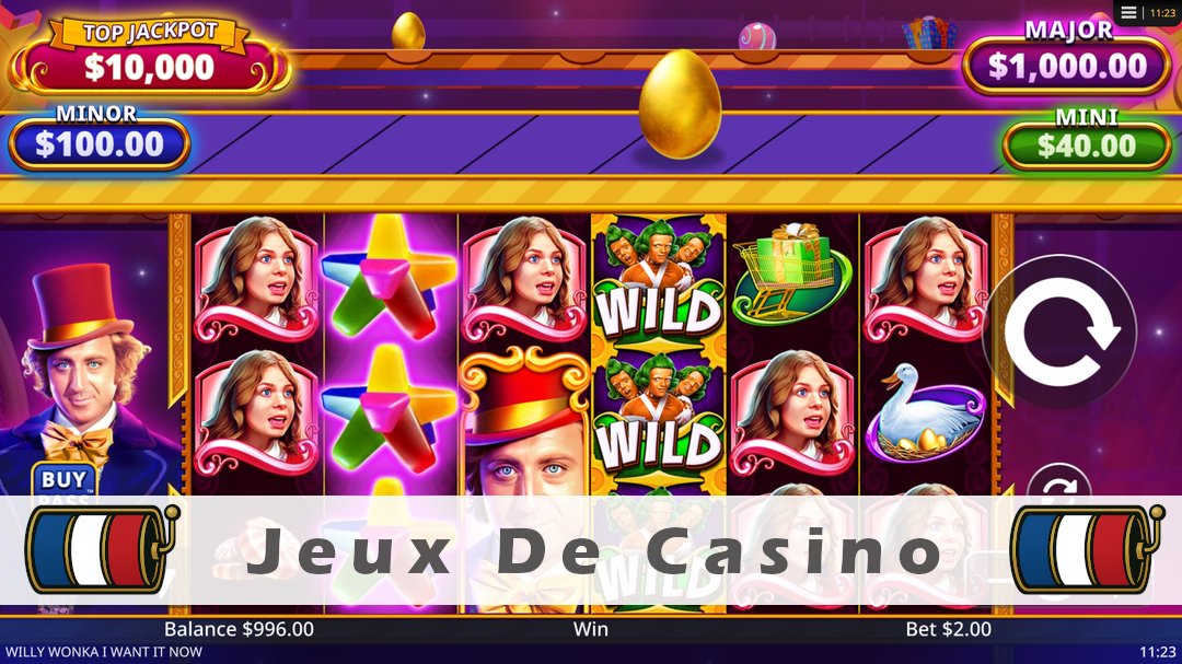 Démo de la machine à sous Willy Wonka I Want It Now