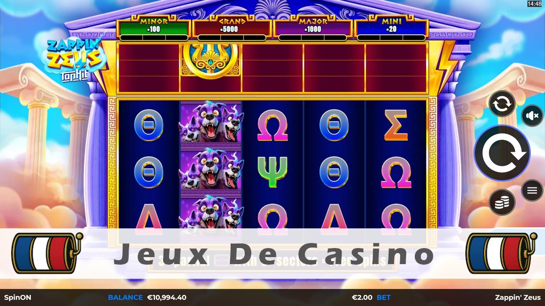 Démo de la machine à sous Zappin Zeus TopHit