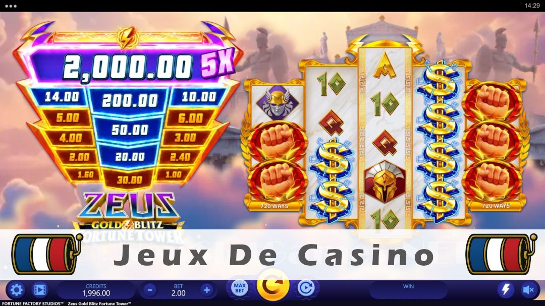 Démo de la machine à sous Zeus Gold Blitz Fortune Tower